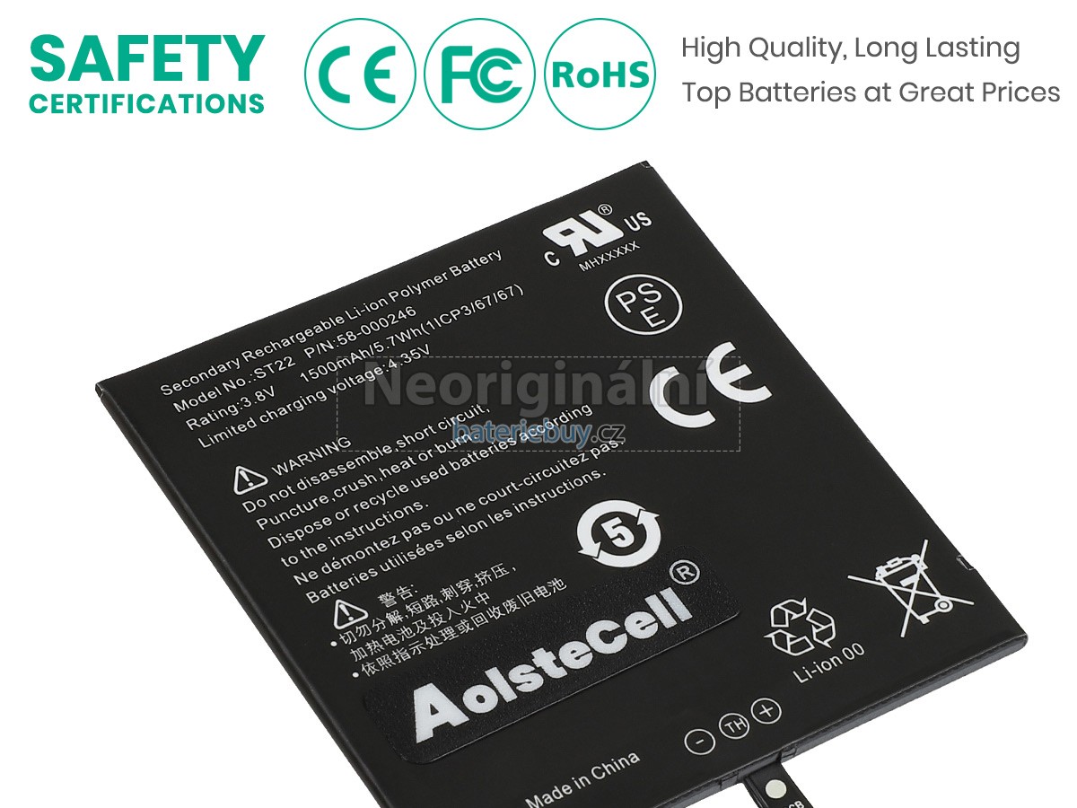 Nahrazení Amazon 58-000194 baterie