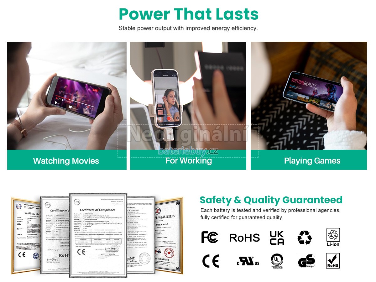 Nahrazení Apple 616-0621 baterie