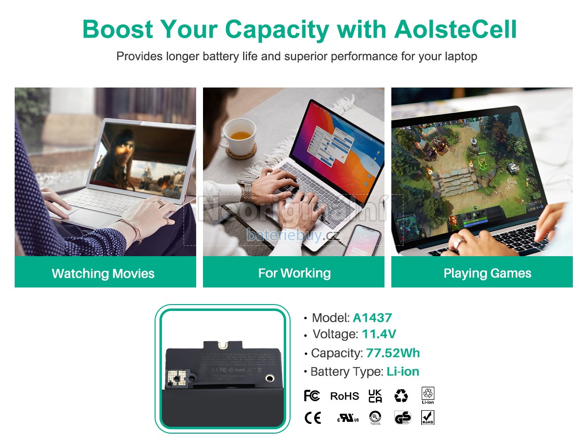 Nahrazení Apple A1437 baterie