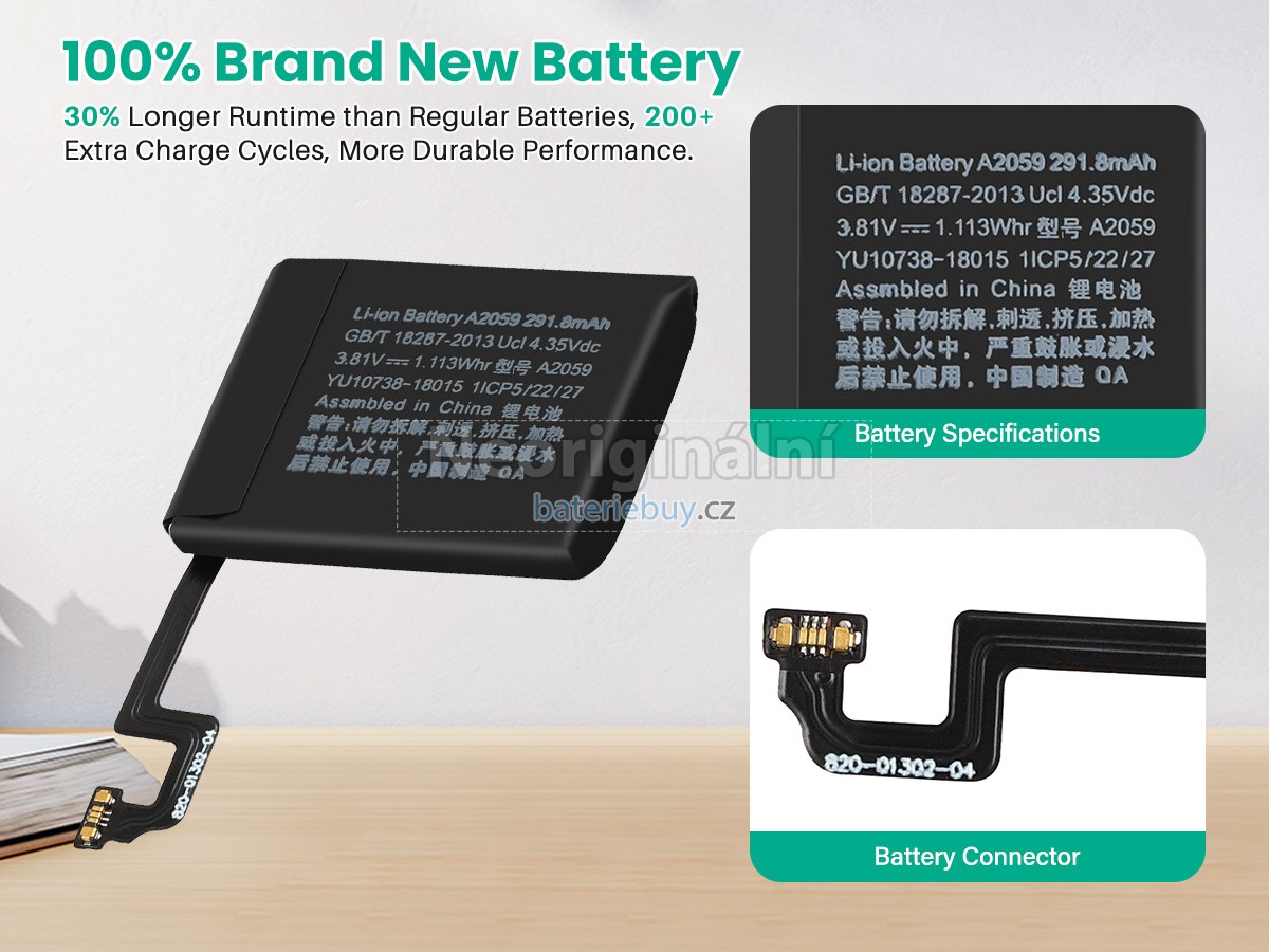 Nahrazení Apple MU6A2LL/A baterie