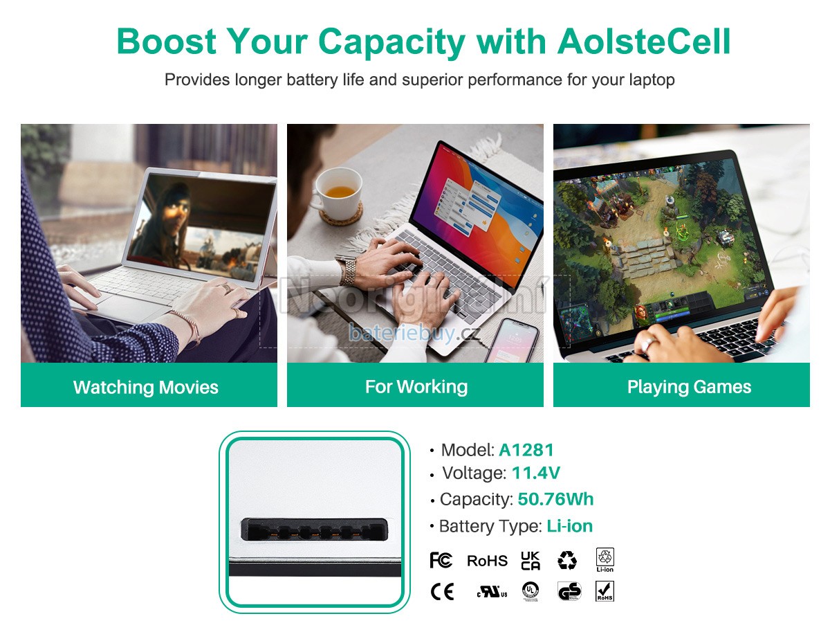 Nahrazení Apple A1281 baterie