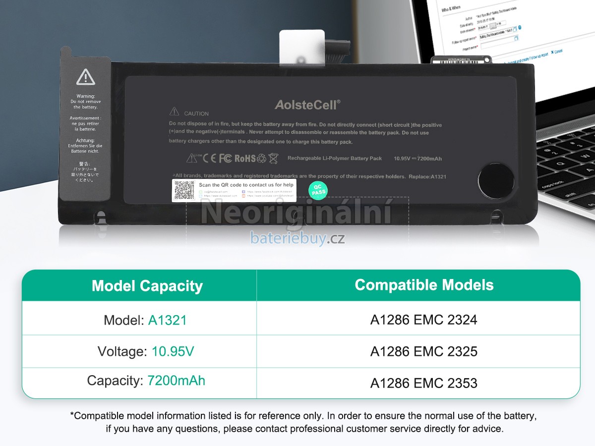 Nahrazení Apple A1321 baterie