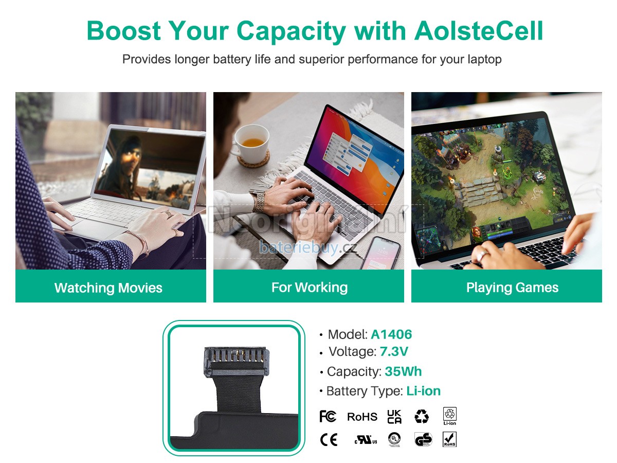 Nahrazení Apple A1406 baterie