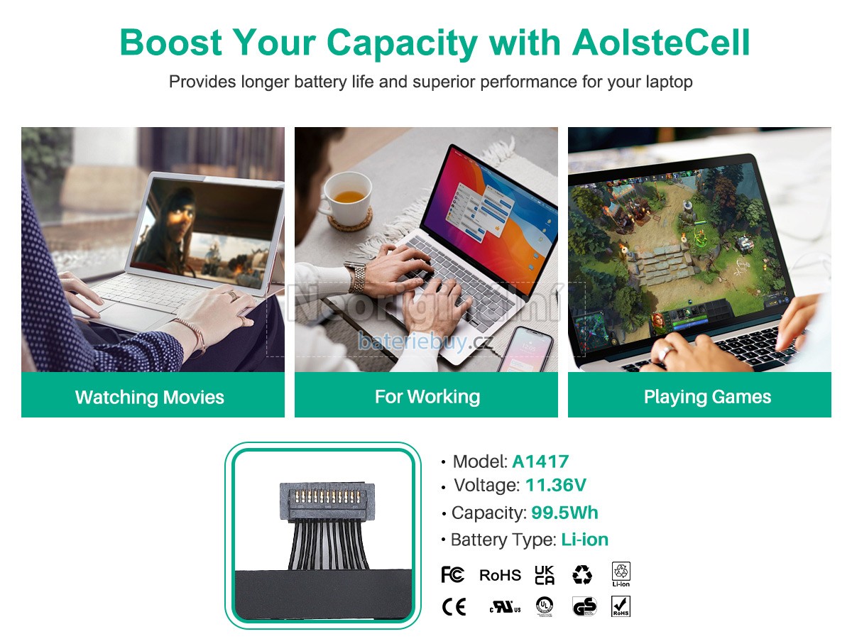 Nahrazení Apple A1417 baterie