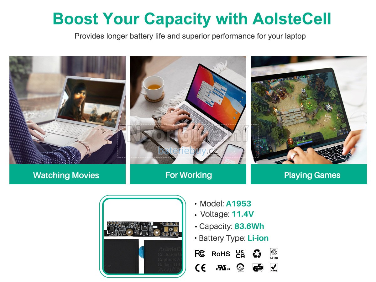 Nahrazení Apple A1953 baterie