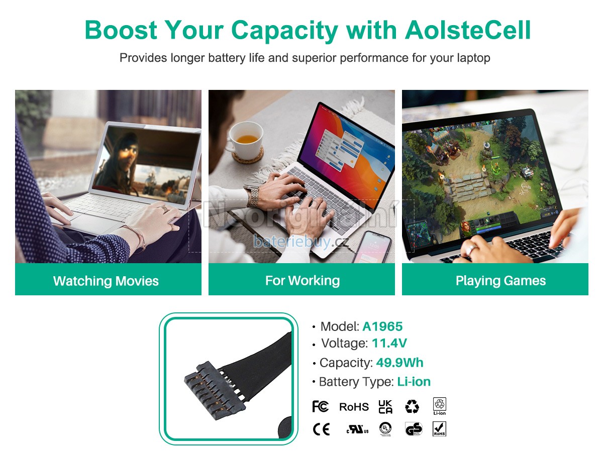 Nahrazení Apple A1965 baterie