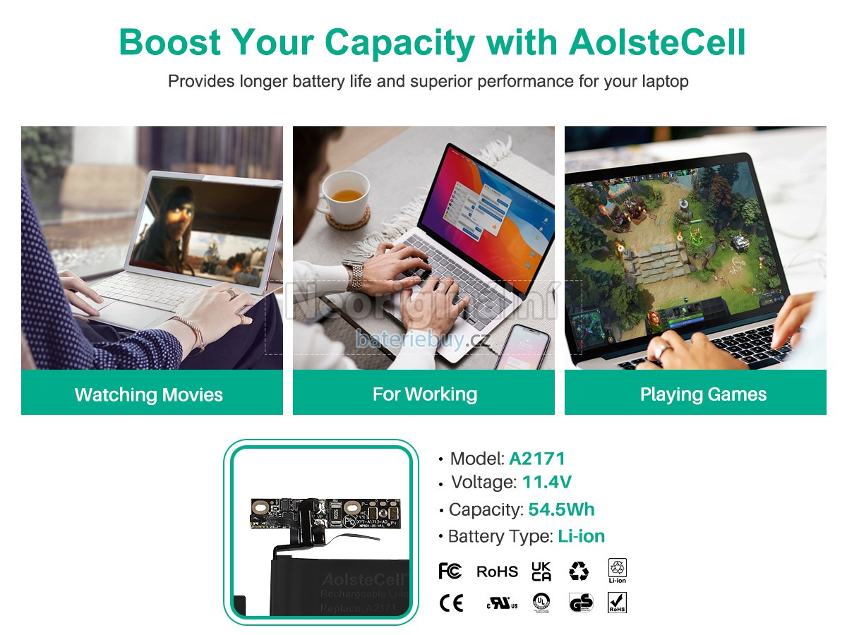 Nahrazení Apple A2289 EMC 3456 baterie