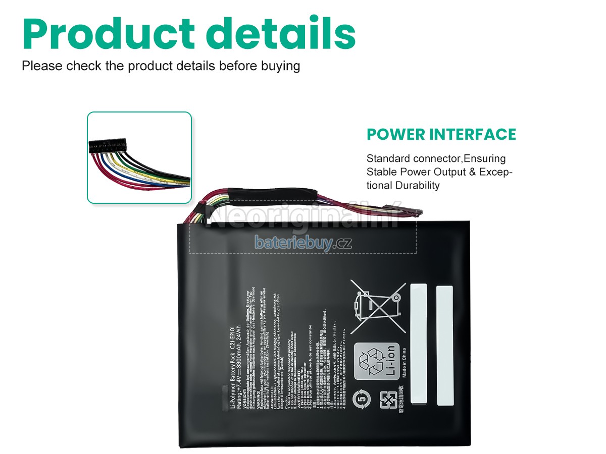 Nahrazení Asus TF101-1B048A baterie