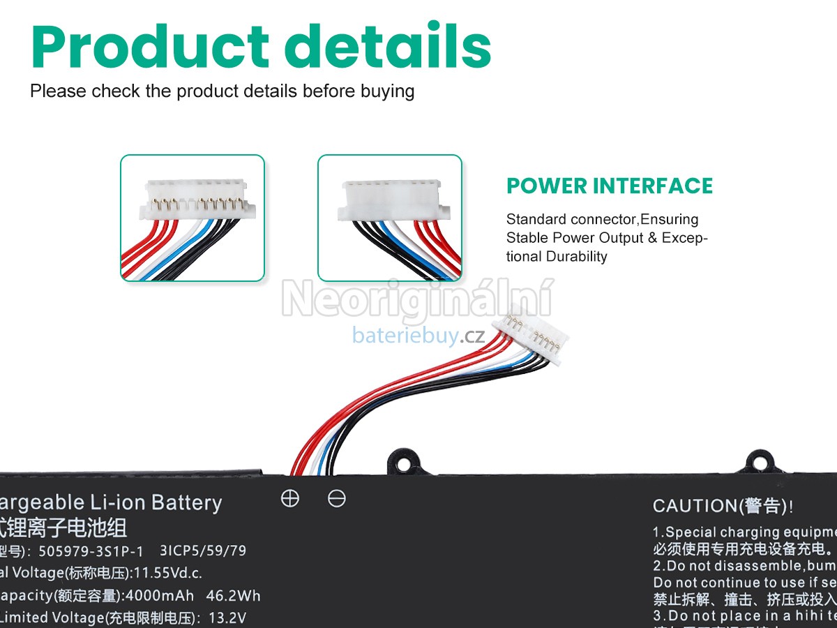 Nahrazení CHUWI 505979-3S1P-1 baterie