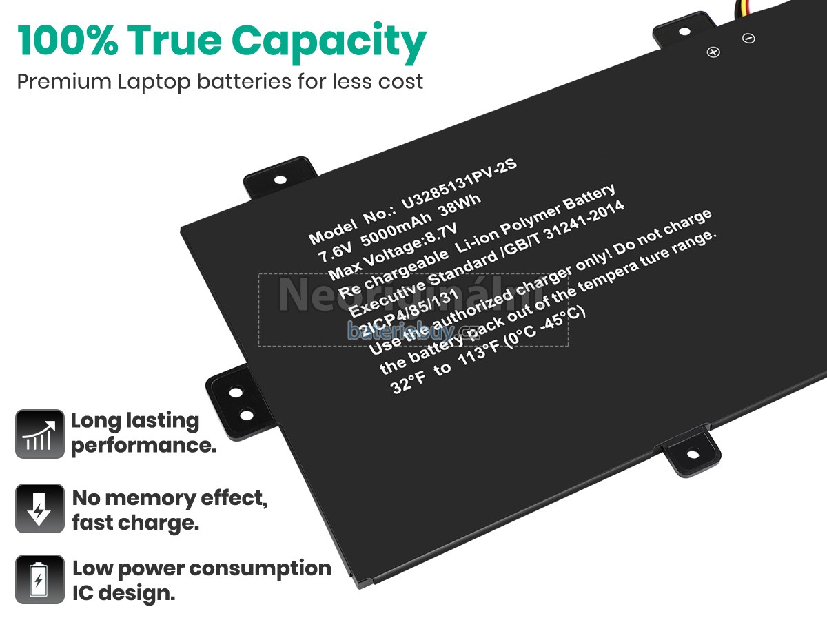 Nahrazení Jumper U3285131PV-2S-9LINES baterie