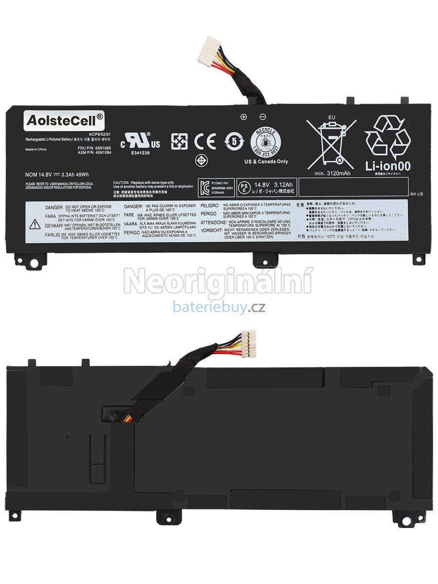 Nahrazení Lenovo 45N1084 baterie