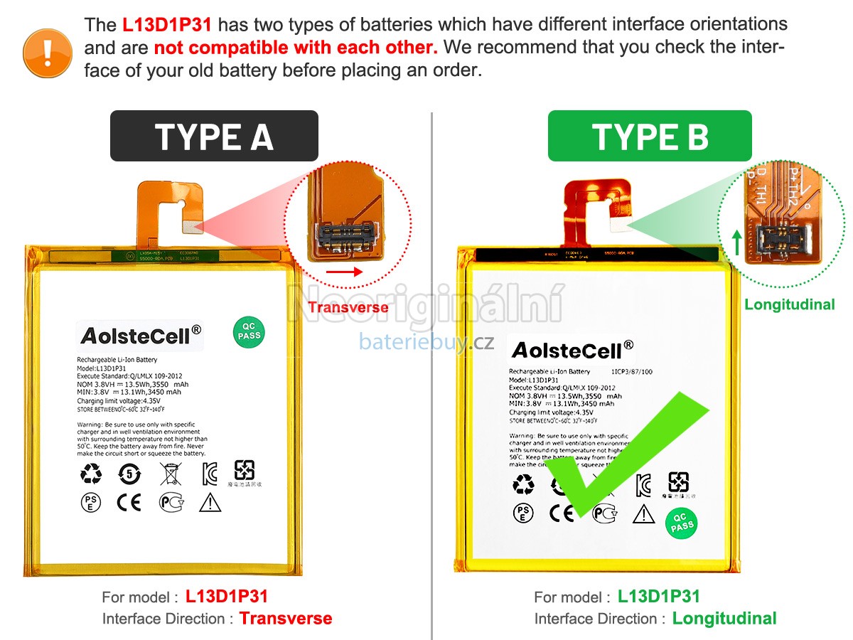 Nahrazení Lenovo TB3-710F baterie