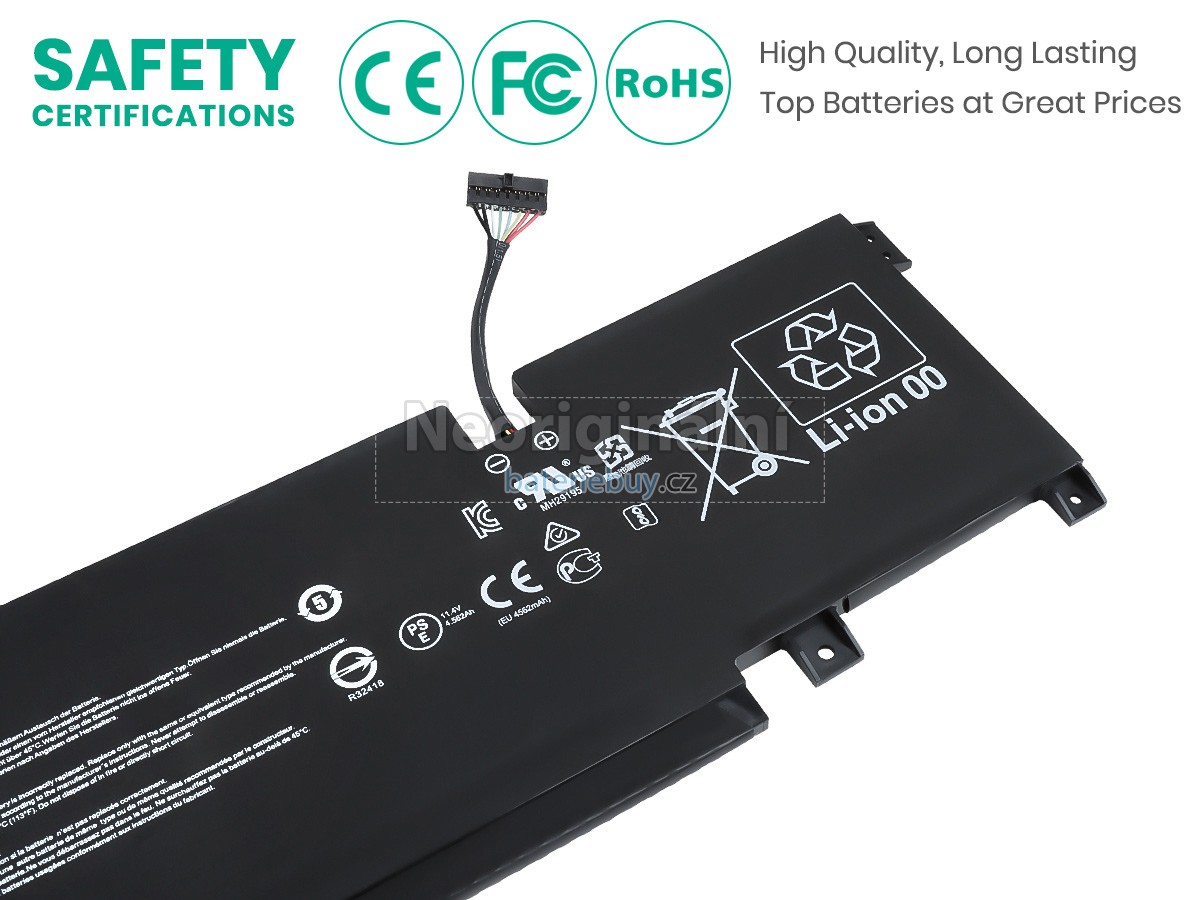 Nahrazení MSI PRESTIGE 14 A12UC-014NL baterie