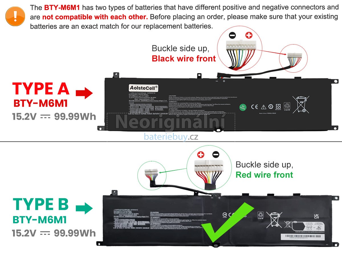 Nahrazení MSI STEALTH GS77 12UHS baterie