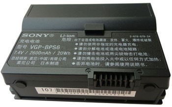2600mAh Sony VAIO VGN-UX71 Baterie