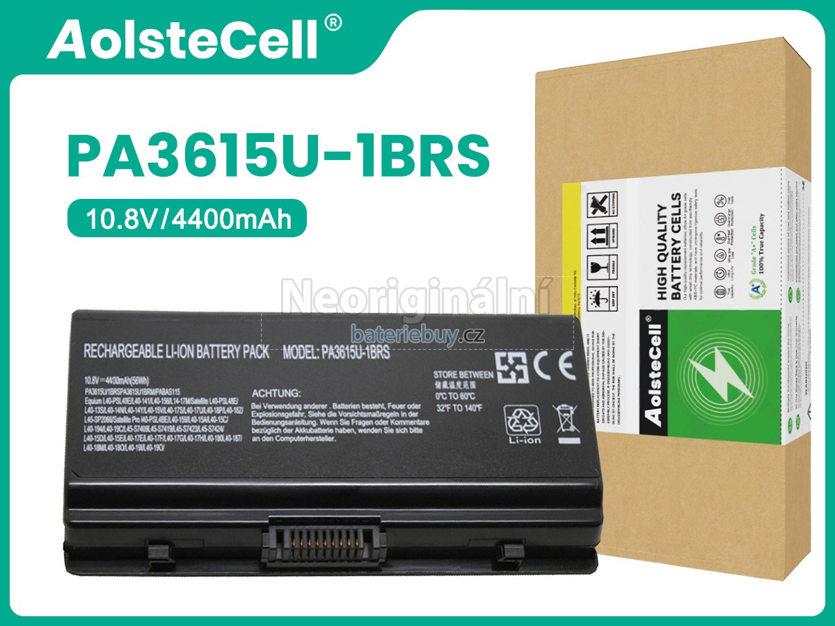 Nahrazení Toshiba PA3615U-1BRS baterie